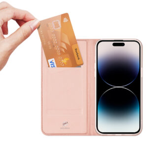 - Dux Ducis Skin Pro Wallet Case for iPhone 15 Pro - Pink