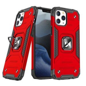- Wozinsky Ring Armor case for iPhone 14 Pro armored cover magnetic holder ring red