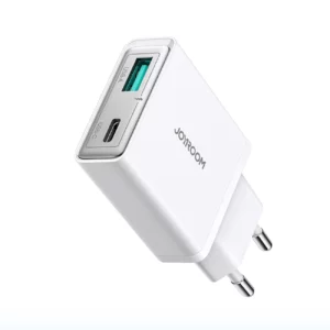 - Joyroom JR-TCF14 20W USB-A USB-C Super Slim Wall Charger - White