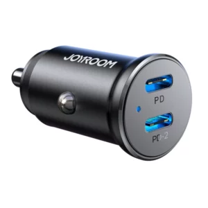- Joyroom JR-CCN06 30W 2x USB-C mini car charger metal - black