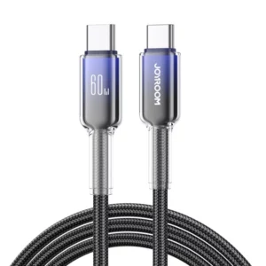 - Joyroom S-A42 Crystal-Clear Series 60W USB-C - USB-C cable 1.2m - black
