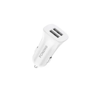 FONENG C07 USB-A 2-Port Car Charger (2.4A) WHITE