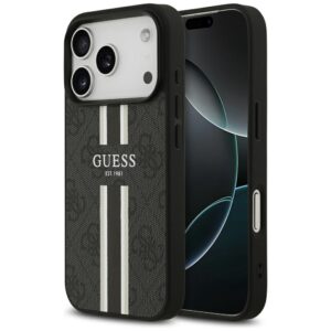 Guess 4G Printed Stripes MagSafe case for iPhone 17 Pro / 18 Pro black