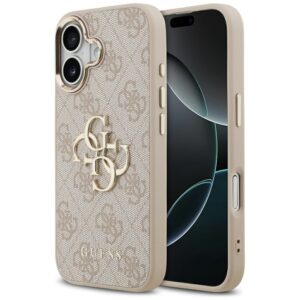 Guess case for iPhone 17 HC 4G PU W/ BIG 4G CLASSIC LOGO GD pink