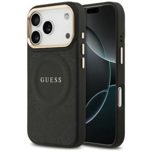 Guess case for iPhone 17 Pro / 18 Pro HC MAGSAFE PU W/ PEONY HOT STAMP black
