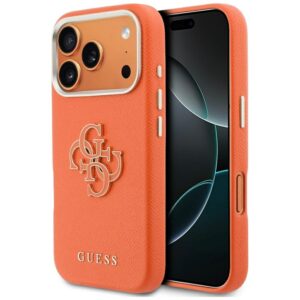Guess HC PU FW RESIN LOGO ORANGE case for iPhone 17 Pro 6,3" / 18 Pro 6,3"
