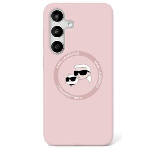 Karl Lagerfeld HC Magnetic Silicone case foruble Heads case for Samsung Galaxy S25 Plus pink