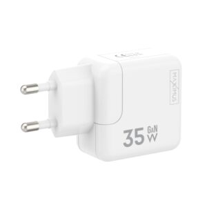 WALL CHARGER MX BURST GaN PD 35W, 2xUSB-C + C/C PD CABLE 65W WHITE