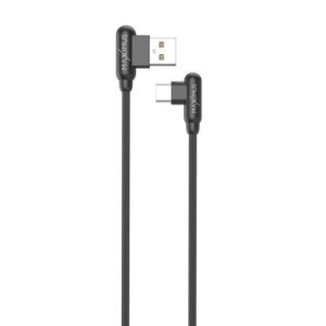 CABLE MX CORNER FAST CHARGE TYPE-C 2.4A/1M/BLACK ANGULAR