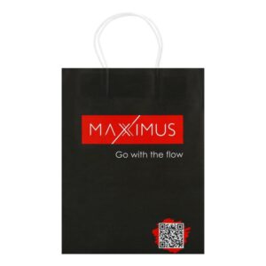 PAPER BAG MAXXIMUS BLACK 21x11x27CM