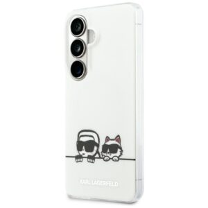 Karl Lagerfeld case IML Peekaboo Karl&Choupette MagSafe for Samsung Galaxy S26 transparent
