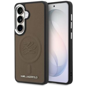 Karl Lagerfeld case Embossed Ring Initials MagSafe for Samsung Galaxy S26 Plus brown