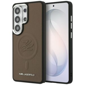 Karl Lagerfeld case Embossed Ring Initials MagSafe for Samsung Galaxy S26 Ultra brown