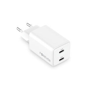 Forever TC-08-45CC GaN PD charger 2x USB-C 45W white