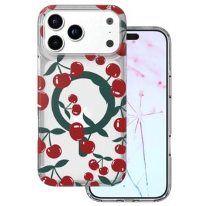 Cherry Mag case for iPhone 17 Pro Max / 18 Pro Max 6,9'' transparent