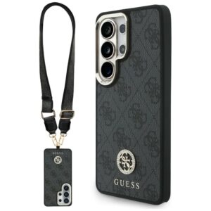 Guess case 4G Big Rhinestone Triangle Strap MagSafe for Samsung Galaxy S26 Ultra black