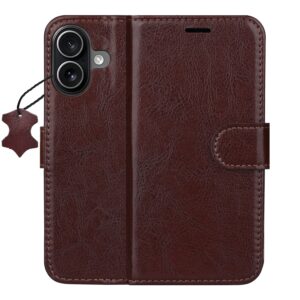Smart Luxe leather case for iPhone 17 6,3" brown