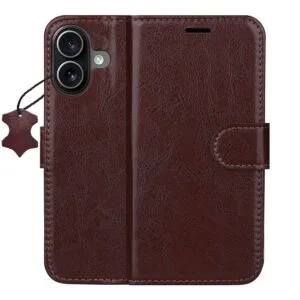 Smart Luxe leather case for iPhone 17 6,3" brown