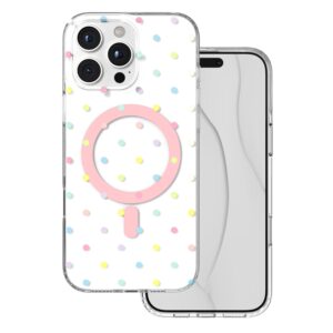 Bubble Dots Mag case for iphone 16 Pro Max 6,9" white