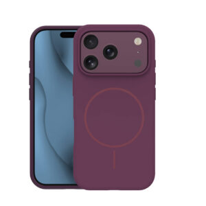 Silicone Thin Mag case for iPhone 17 Pro Max 6,9" / iPhone 18 Pro Max 6,9" dark cherry