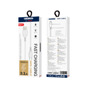 JELLICO cable KDS-30 USB-C 3.1A 1M White