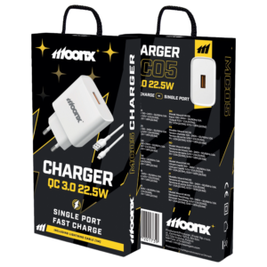 MOONX wall charger MC05 22,5W 1xUSB QC3.0 + cable Lightning White