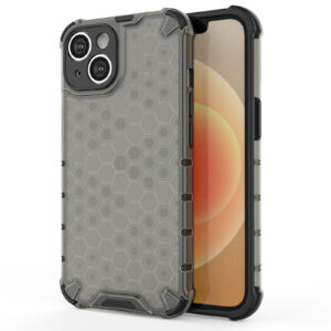 Honeycomb case for iPhone 14 armored hybrid cover black