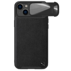 Nillkin CamShield Leather S Case iPhone 14 Plus case with camera cover black