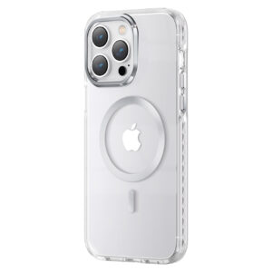 Kingxbar PQY Ice Crystal Series magnetic case for iPhone 14 Plus MagSafe silver
