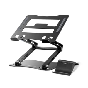 Wozinsky WRS-CPY75DSB Aluminum Laptop and Tablet Stand + Free Smartphone Stand - Black