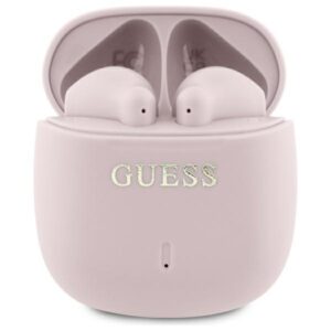 Guess Bluetooth headphones GUTWSJ14ESGP TWS + docking station pink/pink Printed Classic Logo
