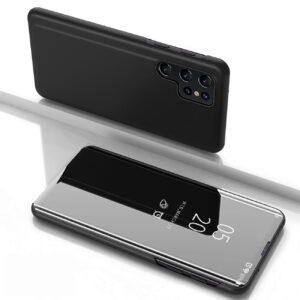 Clear View Case for Samsung Galaxy S25 Ultra Flip Cover - Black