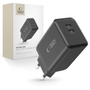 Tech-Protect NC45W-GAN 2-PORT PD45W wall charger - black