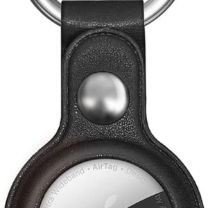 Apple AirTag PU Leather Case - Black
