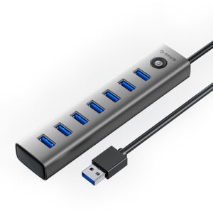 Orico CL7U-U3 hub 7x USB-A 3.0 + USB-C 5V/3A 1m - gray