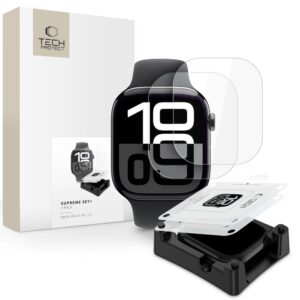 Tech-Protect Supreme Hydrogel Film Set 2-pack for Apple Watch 10 46 mm - transparent