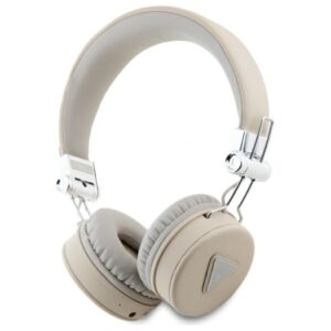 Guess Bluetooth on-ear headphones ENC GUBH70PGTSPSE beige/beige Grained Classic Round Shape