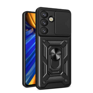Hybrid Armor Camshield with Stand and Camera Cover for Nothing Phone (3a) 5G - Black