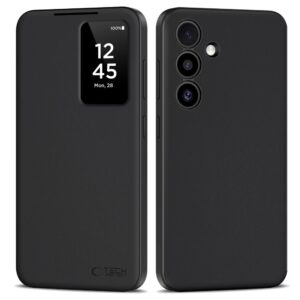 Tech-Protect Smart Wallet Case for Samsung Galaxy S25 - Matte Black