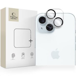 Tech-Protect Cam Fit+ Camera Cover for iPhone 14 / 14 Plus / 15 / 15 Plus - Clear