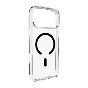 Puro Lite Mag TPU+PC Case Compatible with MagSafe for iPhone 17 Pro / 18 Pro - Transparent with Black Ring
