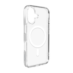 Puro Lite Mag TPU+PC Case Compatible with MagSafe for iPhone 17 - Transparent with White Ring