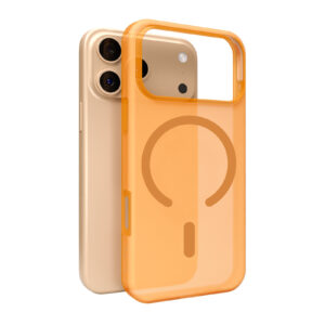 Puro Daylight Magsafe Compatible Silicone Case for iPhone 17 Pro / 18 Pro - Translucent Orange
