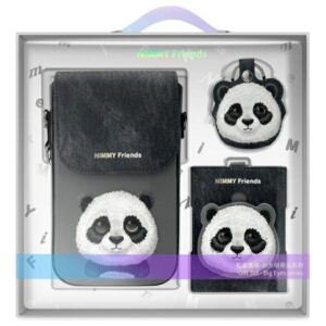 Nimmy Big Eyed Pet 2.0 Panda 3-in-1 Phone Bag + Wallet + Tracker Case - Black