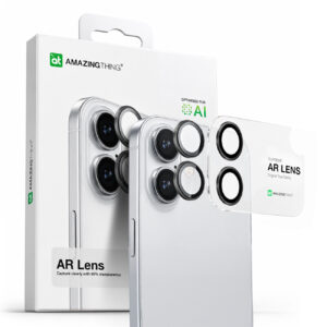 AmazingThing Lens Glass for iPhone 17 with Black Aluminum Frame