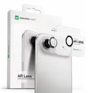 AmazingThing Lens Glass for iPhone 17 Air with Silver Aluminum Frame