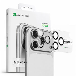 AmazingThing Lens Glass for iPhone 17 Pro / Pro Max / 18 Pro / 18 Pro Max with Black Aluminum Frame