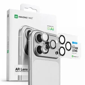 AmazingThing Sapphire Camera Glass for iPhone 17 Pro / Pro Max / 18 Pro / 18 Pro Max - with Silver Frame