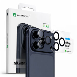 AmazingThing Sapphire Camera Glass for iPhone 17 Pro / Pro Max / 18 Pro / 18 Pro Max - with Blue Frame