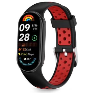 Tech-Protect IconBand Air Strap for Xiaomi Smart Band 8 / 9 / 10 / NFC - Black and Red